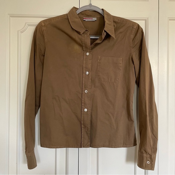Prada Brown Button Down Shirt - Picture 2 of 6